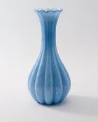1950s Murano Alfredo Barbini Periwinkle Bullicante Vase