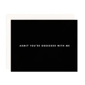 Girl w/ Knife - Admit You're Obsessed Greeting Card