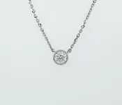 14k White Gold 0.40 Carat Pendant