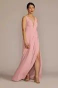 Chiffon Illusion Cutouts Bridesmaid Dress | David's Bridal