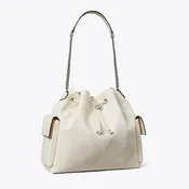 Große gesteppte Charlie Schultertasche mit Tunnelzug