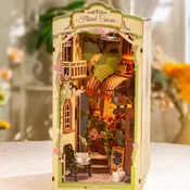 DIY Book Nook Kit: Floral Corner with LED & Dust Cover