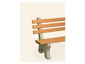 72″ Poly Park Bench with Natural Legs