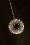 Beaded circle pendant — Au Ciel