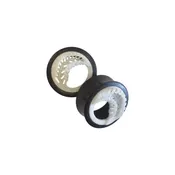 Black Horn Plugs with Bone Fern Inlays (1 1/8") — KOLO BODY ARTS