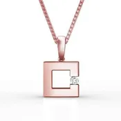 0.06 CT Round Cut Natural Diamonds - Solitaire Pendant