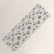 Basketball Fun Comic Illustration Pattern with Balls on Grey Background Yoga Mat