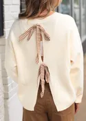 Autumn Gingham Back Sweater
