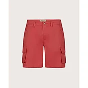 Bermuda in twill di cotone con tasche rosso