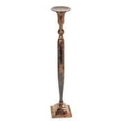 21″ Sleek Bronze Pillar Candle Holder