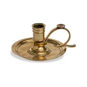 Antique Brass Chamberstick Candleholder