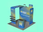 10x10 Custom Tension Fabric Trade Show Booth - Brand Focus Kit