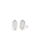 Amelee Earrings in Pave Diamond and 14k White Gold