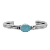 1 Stone #8 Turquoise Cuff Bracelet GZ NW 6458