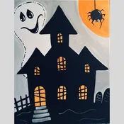 Art To Go paint kit "Haunted House" | The Painted Petal | Art Design Studio | Sanford NC