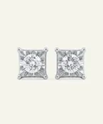 Novello Lab-grown Diamonds Square Illusion Screw Studs