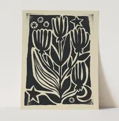 Mid Century 11" x 14" Prints B&W Gather Wall Art