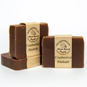 Cranberried Rhubarb -Natural Hand Made VegetableOil Soap-4oz