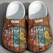Black Father Vintage Crocs Shoes Gift Grandpa Father Day  Dad Black King Retro Wood Shoes Customize