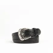 Allens Boots Exclusive Straight Black Calf Belt #5Q-A