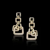 Affinity Drop Earrings | 7 Link with Diamonds