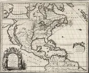 1697 Louis Hennepin Map of North America: First State