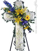 Blue And Yellow Sympathy Cross