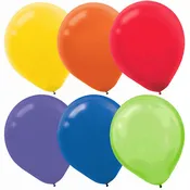 Amscan Assorted Solid Color Latex 12" Balloons - 72 Count