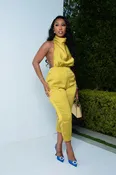Amara Chartreuse Backless Jumpsuit