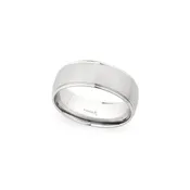 8mm Brushed Center and Polished Edge Wedding Band