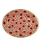 Antique Coalport Porcelain Platter Red Chrysanthemum Pattern England Circa 1820