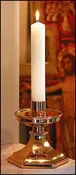 100% Purissima Beeswax Pillar Candles, 12" X 2"