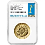 2025 American Liberty High Relief Gold First Day of Issue Ultra Cameo PF-70 NGC