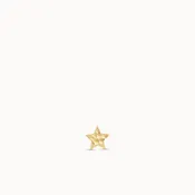 14k Hammered Star Flat Back Stud