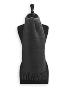 100% Baby Alpaca Boucle Scarf - Medium Grey