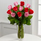 The FTD Red and Lavender Rose Bouquet