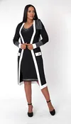 Camille Trim Knit Jacket Dress – Plus Size 5312W