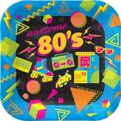 80's Theme Party Dessert Plate (16ct)
