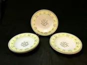 5 Wedgwood Yellow Pimpernel 8" Rim Soup Bowls, Lovely Gold Trim | 23552