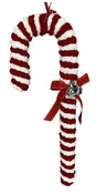 #86084RDWT -18″ Orn Yarn Peppermint Stick w/hanger