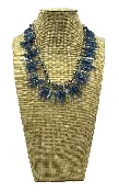 Kyanite, Crystal Quartz and Fresh Water Pearls Sterling Silver and Stainless Steel necklace