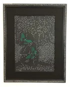 Agustin Fernandez 1979 Signed Limited Edition Lithograph Framed Black