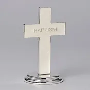 Baptism Table Cross - Silver Plated, 5 1/2 inches