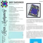 Easy Backpack Pattern