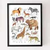 African Animalia Print