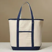 Lilla Haven - Ecofriendly Basic Cotton Canvas Everywhere Carry Tote Bag with Charm Holder: Navy / One size / 5DG78048