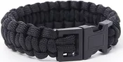 BLACK NYLON 550 PARACORD BRACELET 23CM