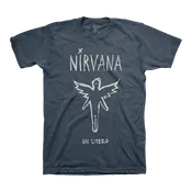 In Utero Brush Tee (Heather Navy)