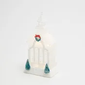 11.4 in Lighted Church Spinning Water Globe