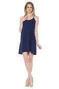 A-Line Navy Back Tie Back  Dress